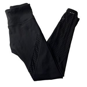 LORNA JANE black vented‎ full length running workout leggings XS athleisure gym